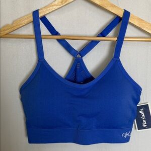 NWT Ryka Women's Vibrant Blue Sports Bra Size XL Comfort Yoga Padded